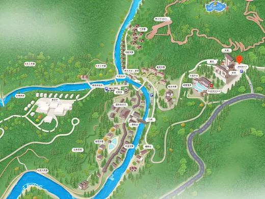 仁兴镇结合景区手绘地图智慧导览和720全景技术，可以让景区更加“动”起来，为游客提供更加身临其境的导览体验。